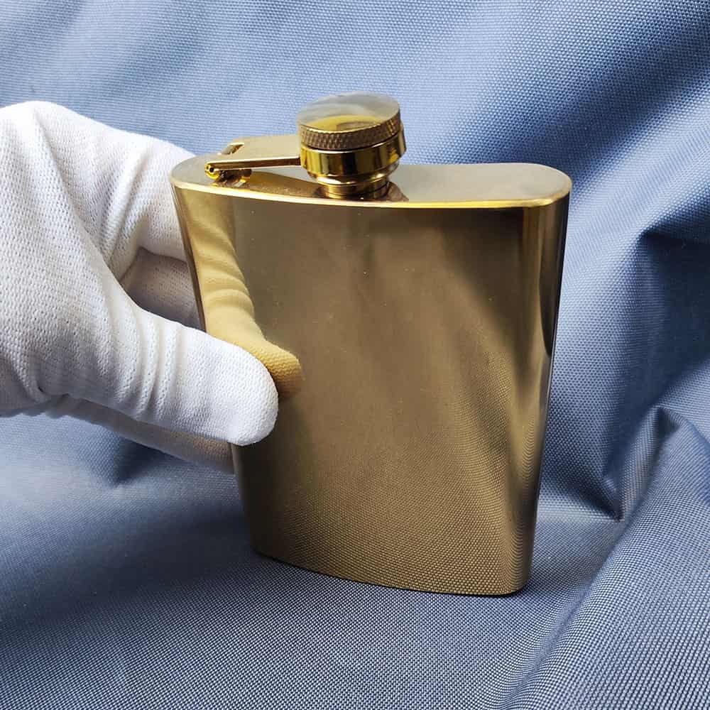 Фляжка золотистая, 240 мл